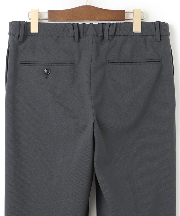 J.PRESS MEN メカニカルストレッチトリコットメッシュ スローンイージーワンタック スラックス グレー系