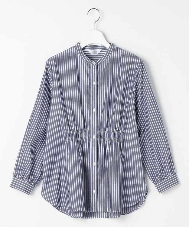 J.PRESS LADIES 【WEB限定】ストライプ シャーリング ブラウス 【WEB限定】ネイビーストライプ系