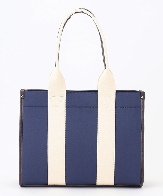 LA BAGAGERIE ロゴテープトートバッグ　Mサイズ ネイビー