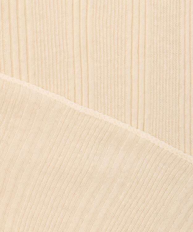 uncrave 【手洗い可】シアー ランダムリブ ノースリーブ カットソー（uncrave STANDARD） エクリュ