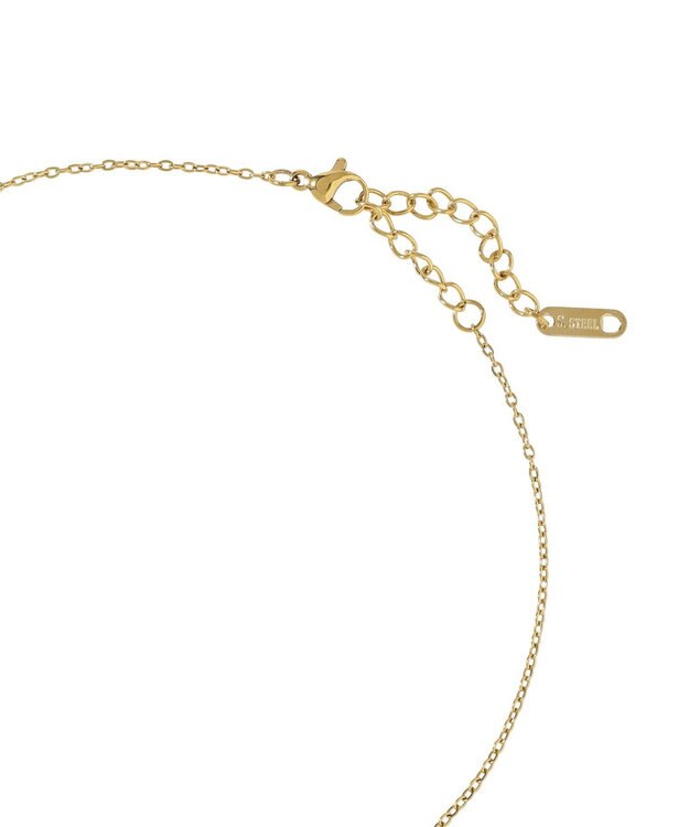 YECCA VECCA ステンレスニュアンスバーネックレス Gold