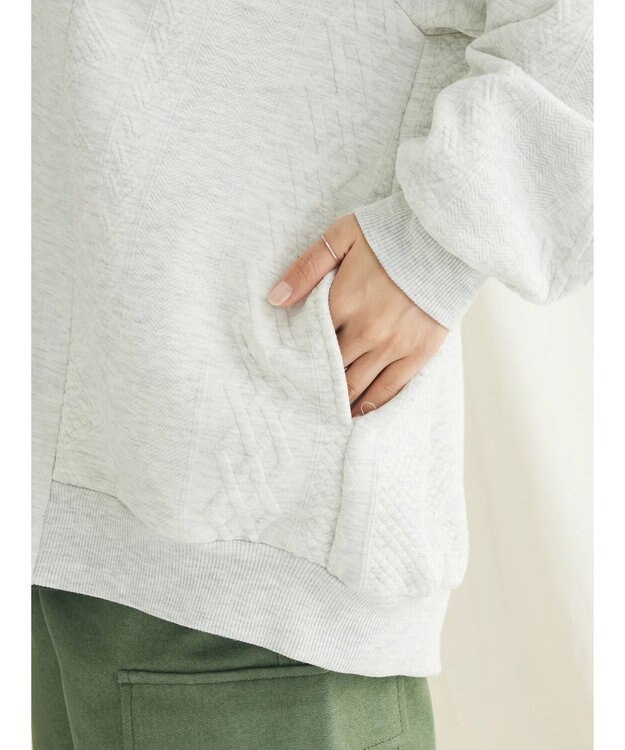 CRAFT STANDARD BOUTIQUE JQカット切り替えカーディガン2 Oatmeal