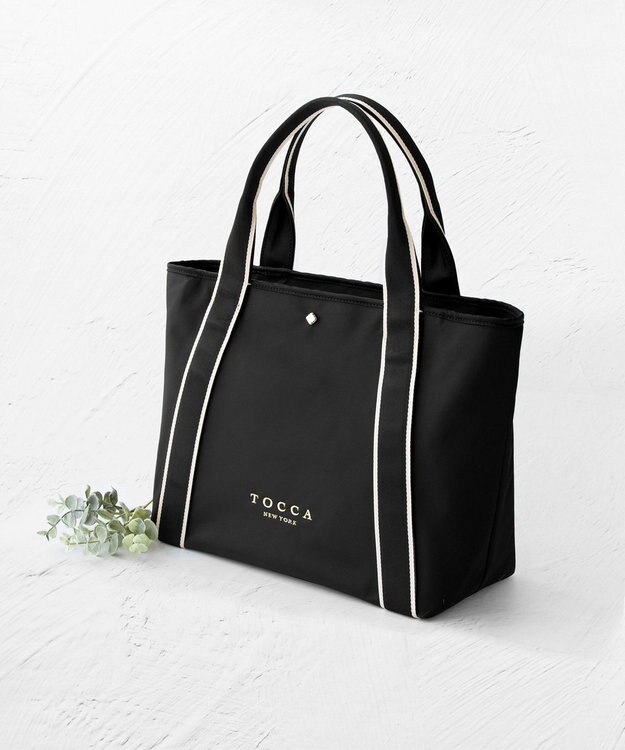 TOCCA BICOLOR RIBBON A4NYLON トートバッグ ブラック系