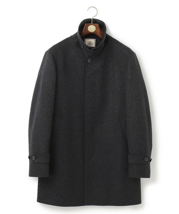 J.PRESS MEN ウールカシミヤビーバーステンカラーコート グレー系