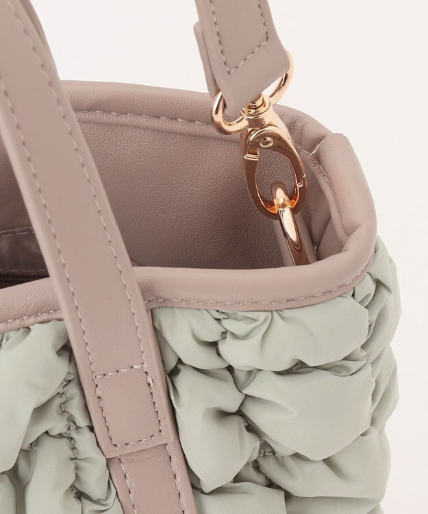 LA BAGAGERIE ポップコーンキルト2WAYトート Sサイズ ライトグリーン