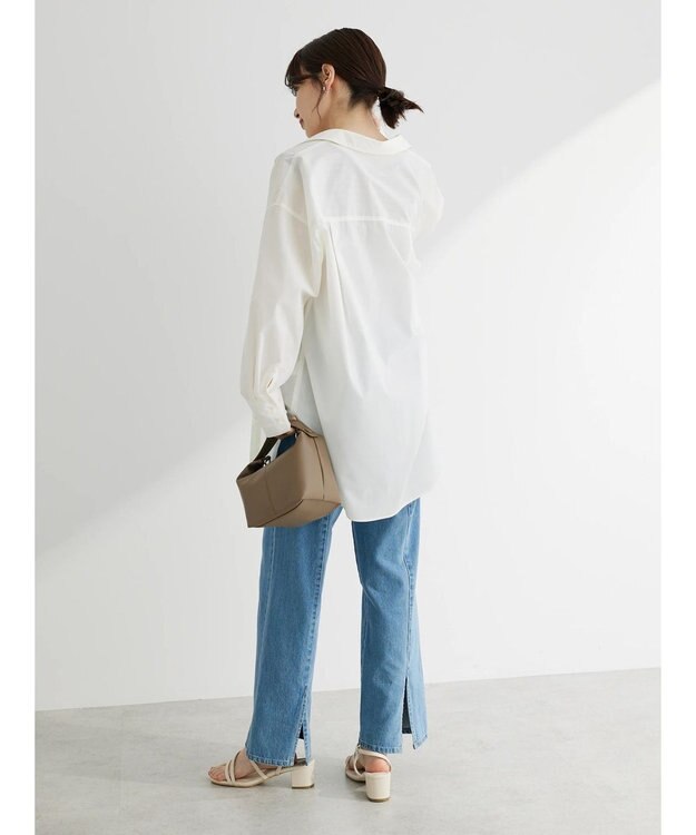 Green Parks ・ＥＬＥＮＣＡＲＥ　ＤＵＥ　バックスリットデニムパンツ Light Indigo