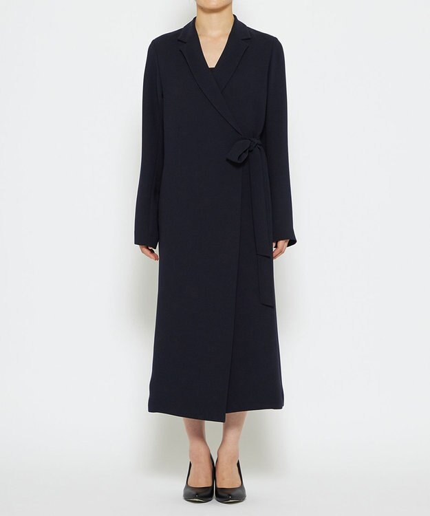 uncrave 【防しわ・洗濯機洗い可】ウォッシャブル ダブルクロス ワンピースコート（uncrave STANDARD） ネイビー