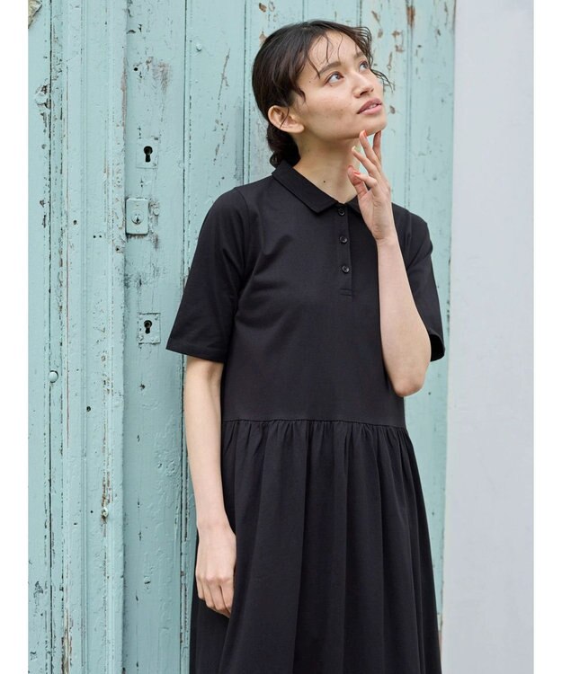 Green Parks ・ＳＵＧＡＲ　ＳＰＯＯＮ　ポロカットワンピース Black