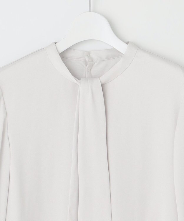 J.PRESS LADIES S ジョーゼット ボウタイ カットソー ライトグレー系