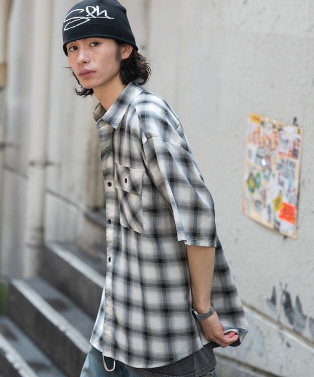 WEGO オンブレチェックシャツ(SS) 柄2
