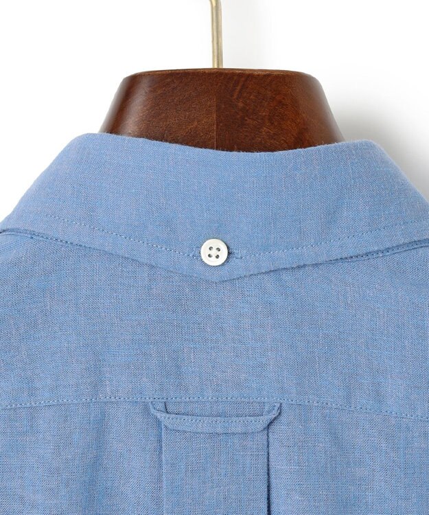 J.PRESS MEN 【HYBRID LINEN】ボタンダウンシャツ サックスブルー系
