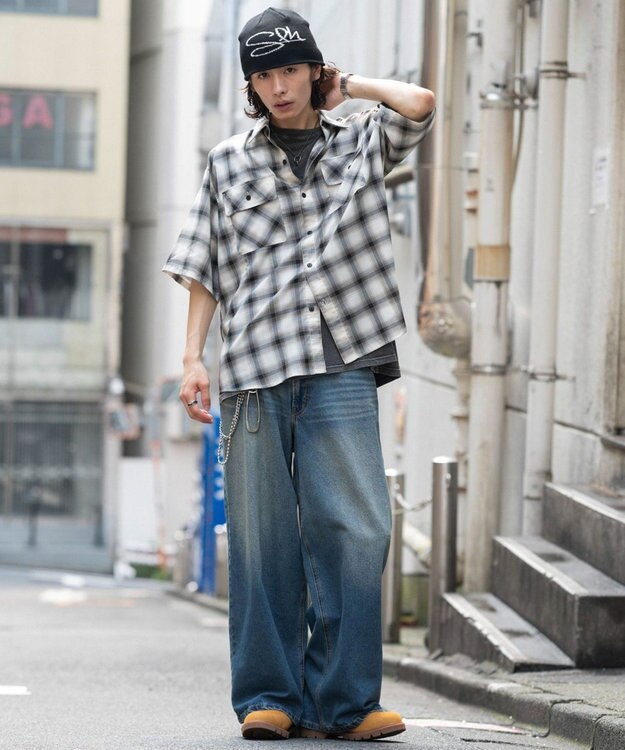WEGO オンブレチェックシャツ(SS) 柄2