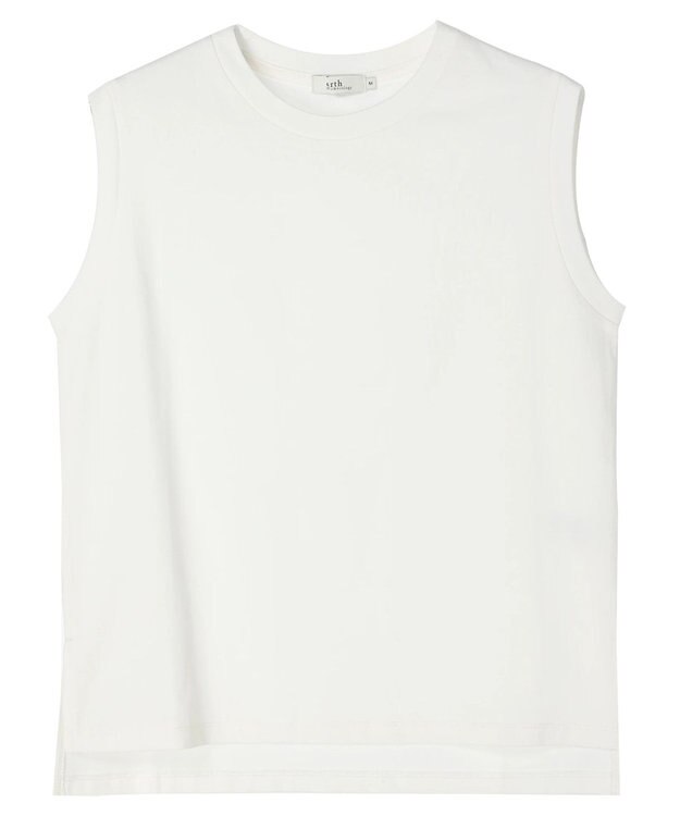 earth music&ecology ノースリーブカットソー（汗じみ防止） Off White