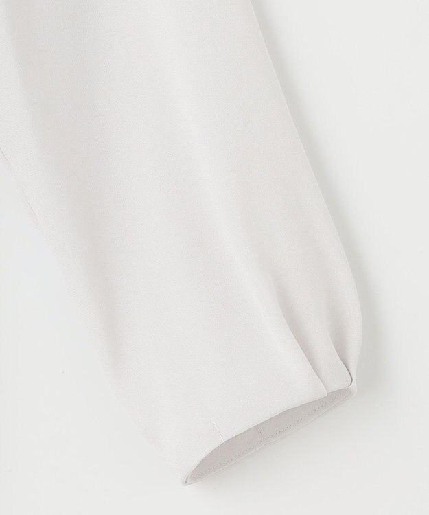 J.PRESS LADIES S ジョーゼット ボウタイ カットソー ライトグレー系