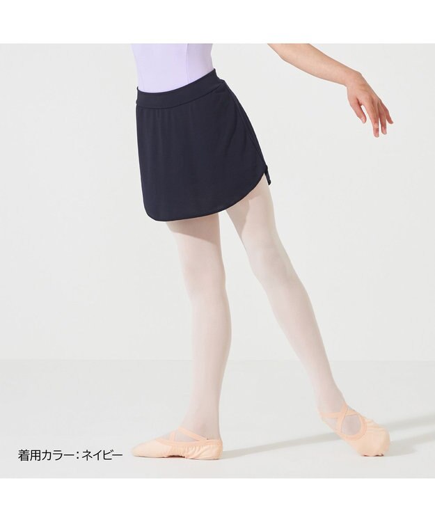 Chacott ショートスパッツ付スカート ネイビー