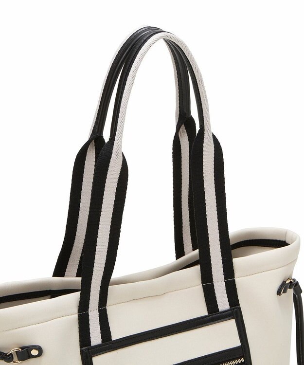 TOPKAPI 【新色追加】【TREASURE TOPKAPI】ネオプレン フロントポケット 2way トートバッグ クリーム