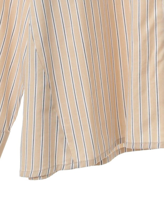 CRAFT STANDARD BOUTIQUE バックフリルシャツ Stripe Beige