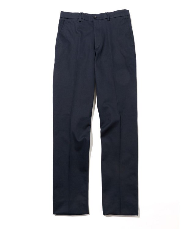 J.PRESS MEN 端正で快適【ストレッチ / オンオフ兼用】トリコチン ステムテーパード パンツ_26年モデル ネイビー系