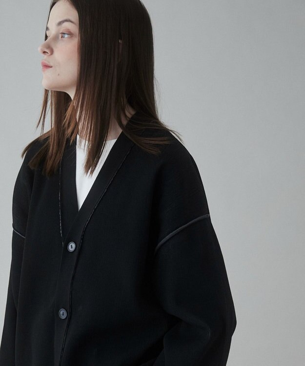 WEGO クリアライトリバーシブルカーディガン ブラック