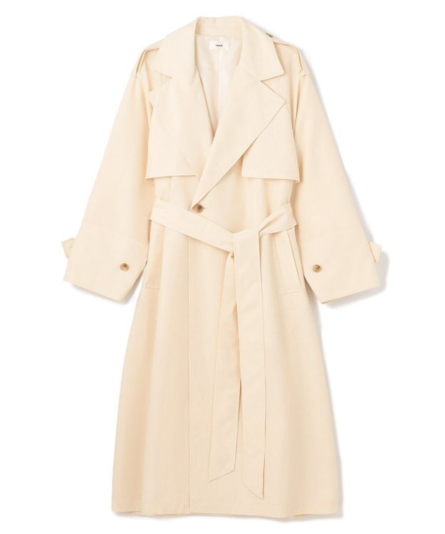 NAVE 【ReNAVE・セットアップ可/撥水加工/防シワ】ポリエステルタッサー コート アイボリー系