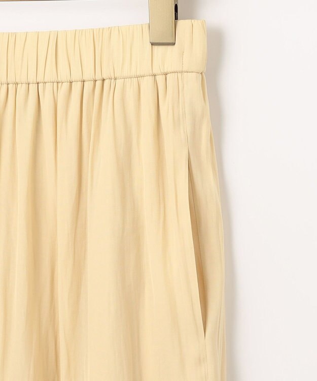 組曲 【洗える】ギャザーライトデシン パンツ ロング丈 イエロー系