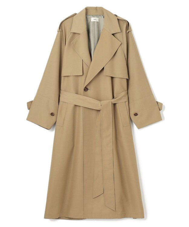 NAVE 【ReNAVE・セットアップ可/撥水加工/防シワ】ポリエステルタッサー コート カーキ系