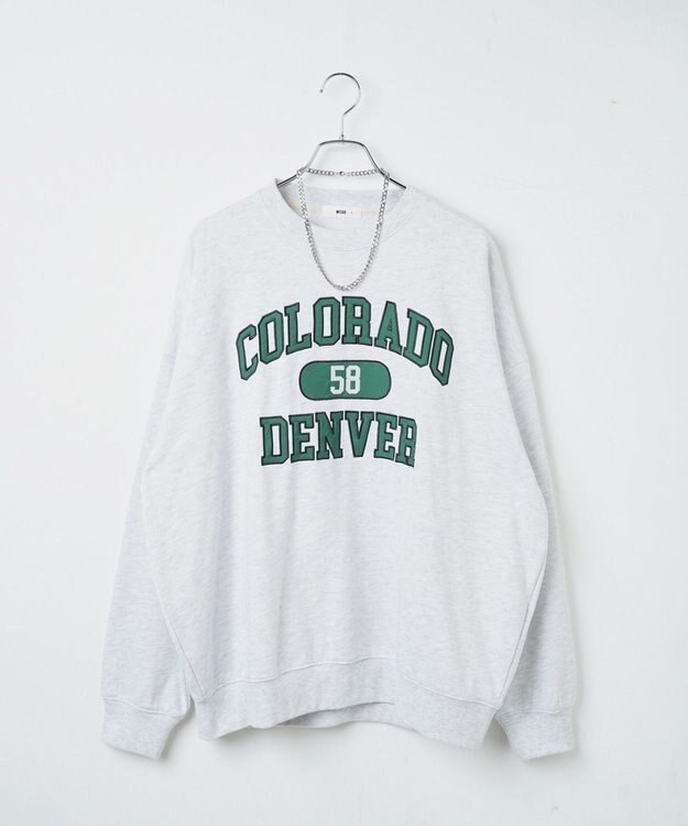 WEGO アクセ付きグラフィックプルオーバー グレー