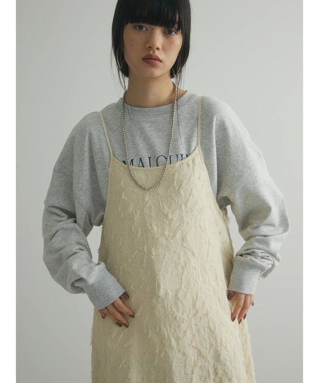 Green Parks armonia．フェザージャガードキャミワンピース Ivory