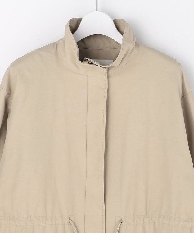 自由区 S コットンナイロンタッサースタンドカラー コート ベージュ