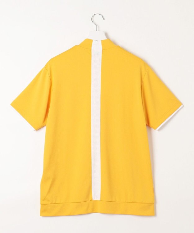 23区GOLF 【MEN】【吸水速乾・UVケア】ベア天竺 モックネックシャツ 適度な厚さで1枚で決まる イエロー系