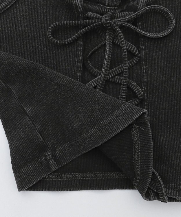 WEGO レースアップデザインキャミ スミクロ