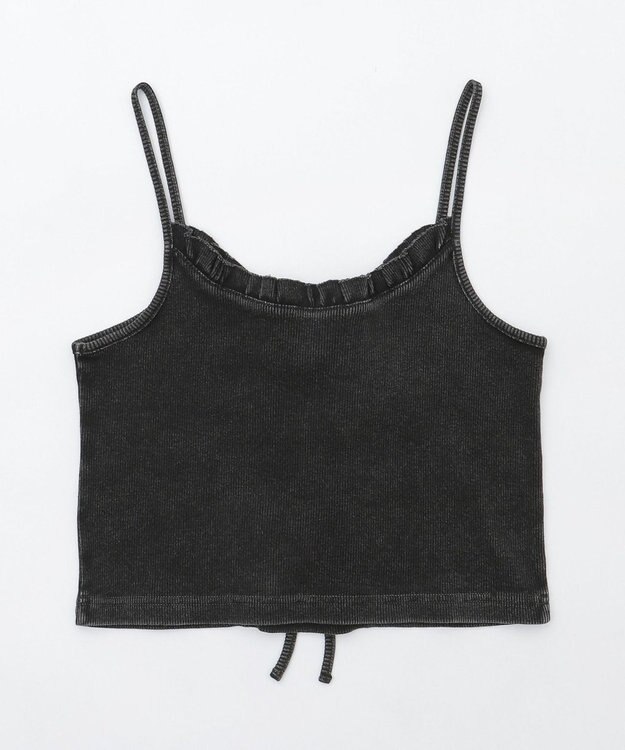 WEGO レースアップデザインキャミ スミクロ