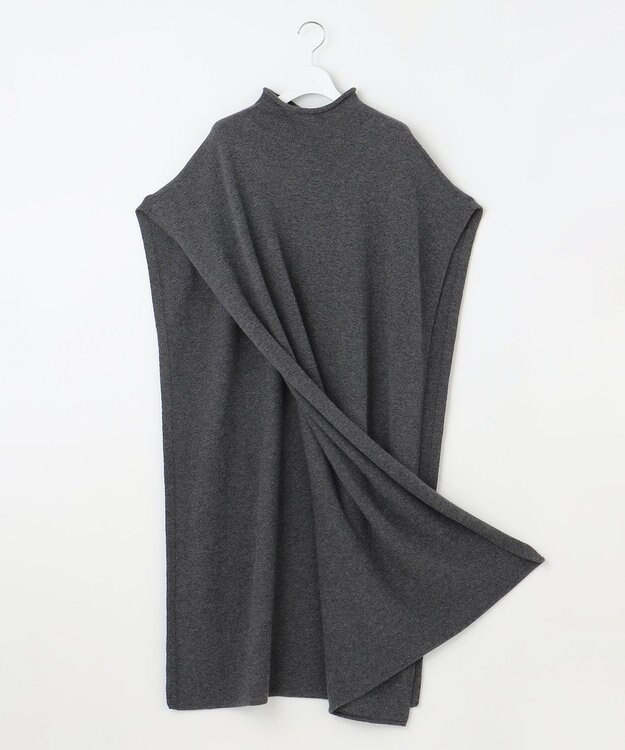 23区 L 【エステータ】マーセライズドウールカシミヤ ニットジレ グレー系