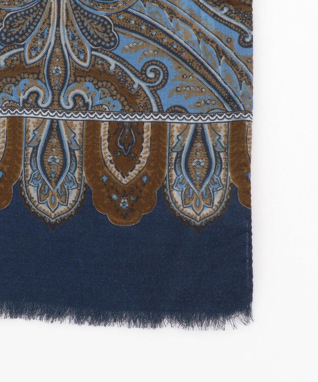 JOSEPH ABBOUD 【イタリア製】フレッシュペイズリー ストール サックスブルー系6