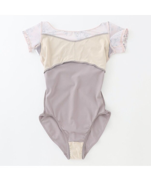 Chacott 【MAY NAGAHISA】キャップスリーブレオタード ピンクプリント