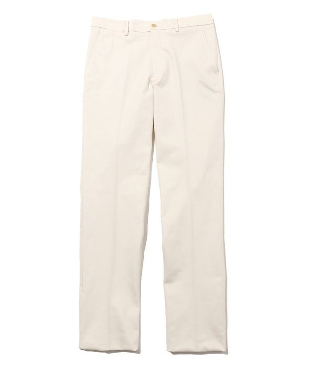J.PRESS MEN 端正で快適【ストレッチ / オンオフ兼用】トリコチン ステムテーパード パンツ_26年モデル ホワイト系