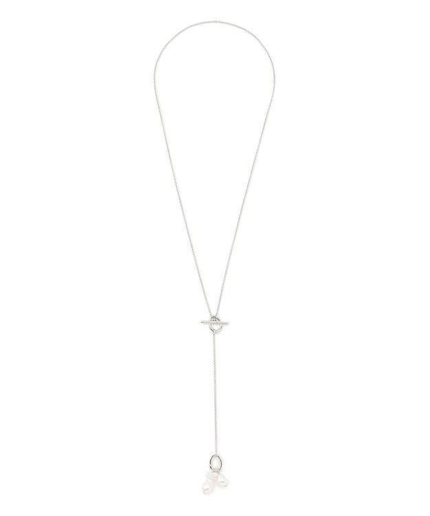 23区 パール ラリエット ネックレス シルバー系