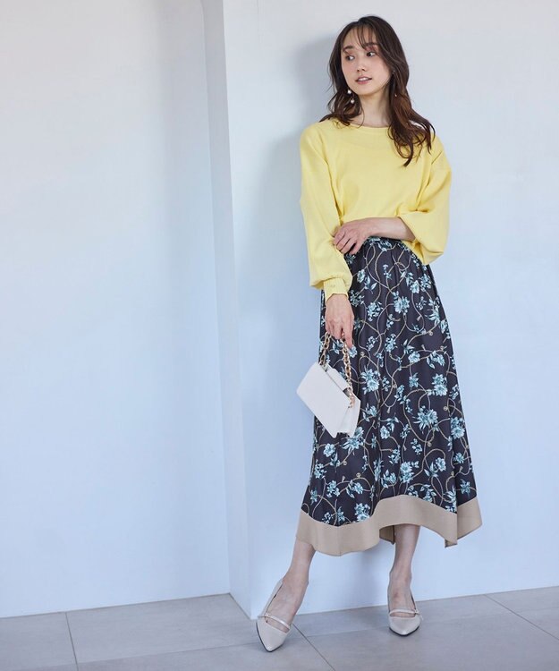 ANY SIS L 【花粉対策】ドルマン ニット イエロー