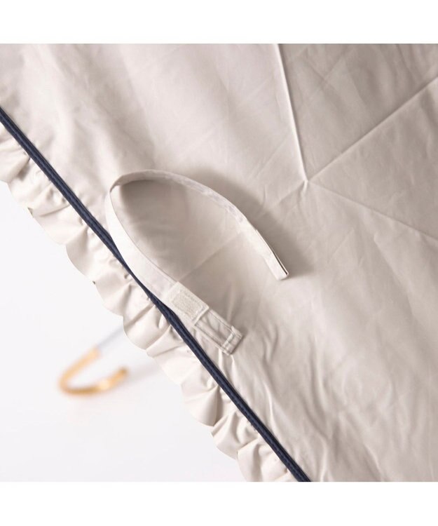 UNBILLION カシュネ cachenez / 【晴雨兼用】【日傘】 【UV カット率99.999.9％以上】PUヒートカットフリルミニ折りたたみ傘 ベージュ
