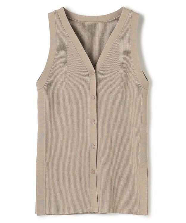 uncrave リブニット 2WAYタンクトップ グレージュ