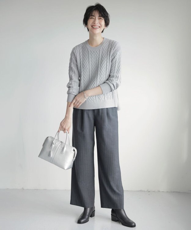 J.PRESS LADIES 【2way】midi ボストン バッグ シルバー系