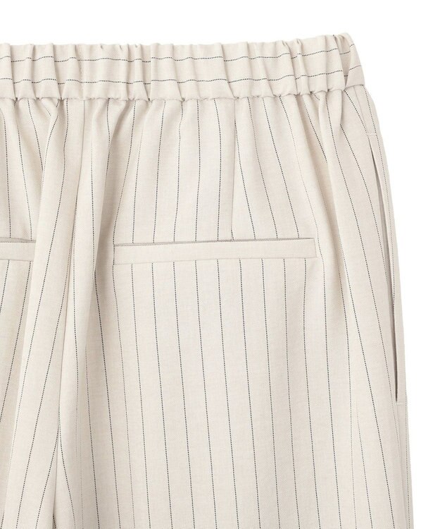earth music&ecology 【セットアップ対応】リネンライクリラックスパンツ Stripe Ivory