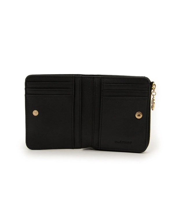 CLATHAS ワッフル 二つ折り財布 ブラック