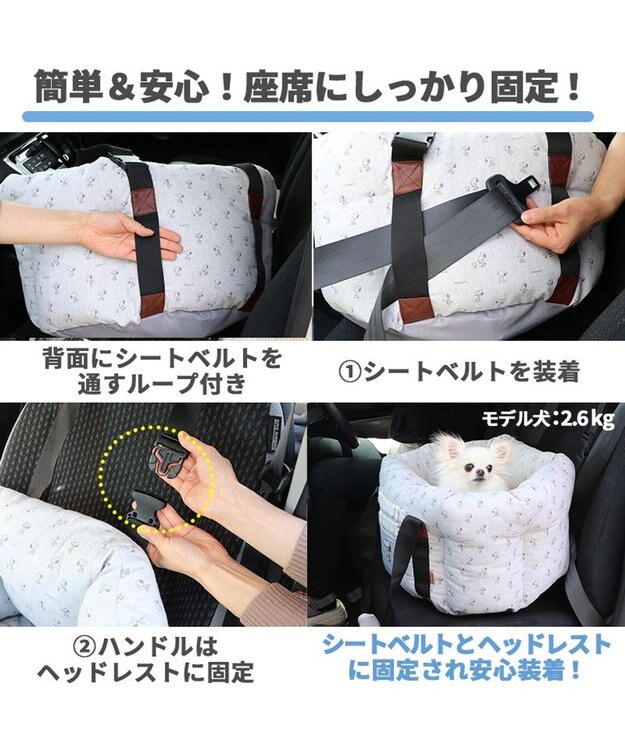 PET PARADISE スヌーピー ドライブ キャリーバッグ 【小型犬】 グレー