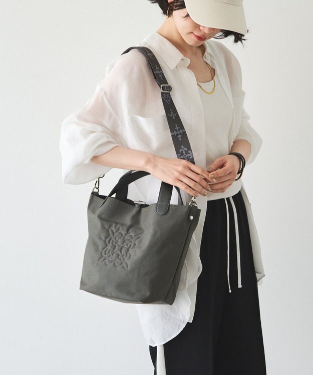 russet コーデュラナイロン2WAYタウントートバッグ(CE-1673-WEB) Gray