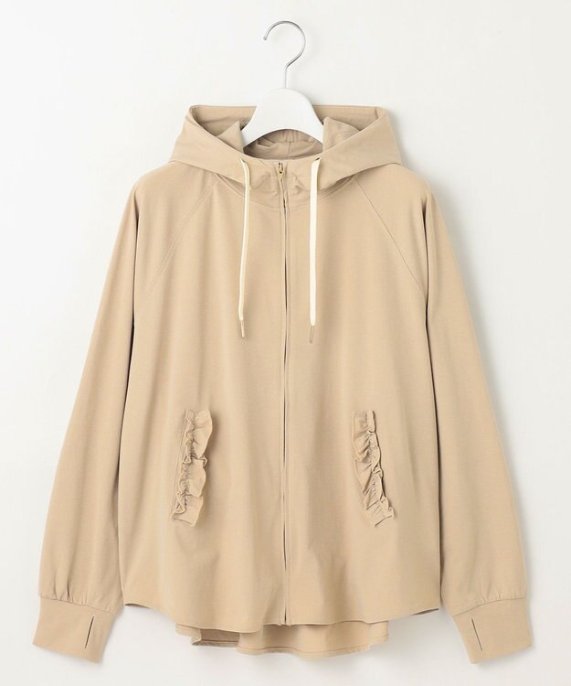 Feroux 【追加生産決定！ 】ラッシュガードフリル パーカー ベージュ系