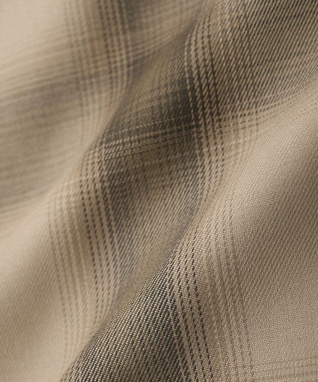 Green Parks ロングシャツワンピース Check Beige