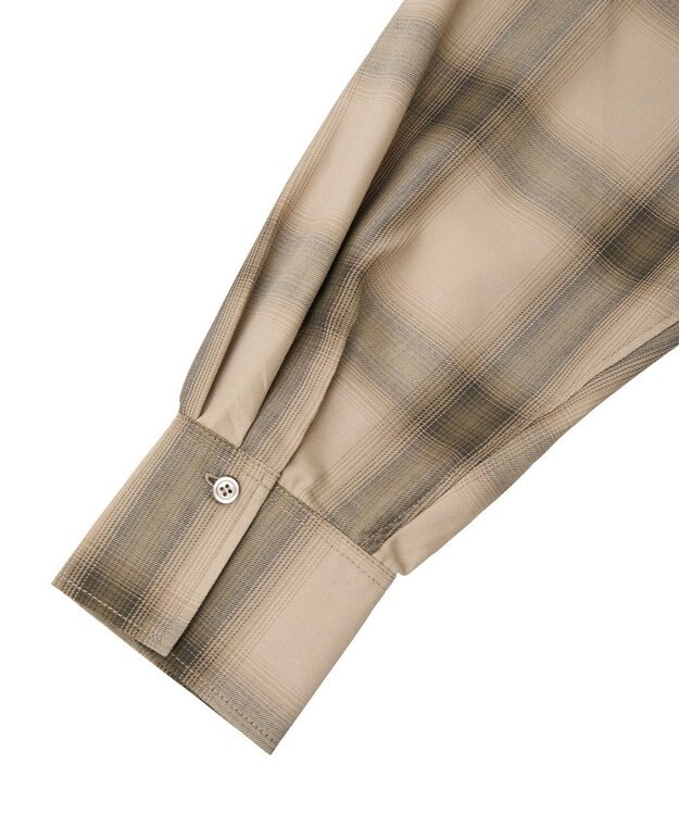 Green Parks ロングシャツワンピース Check Beige