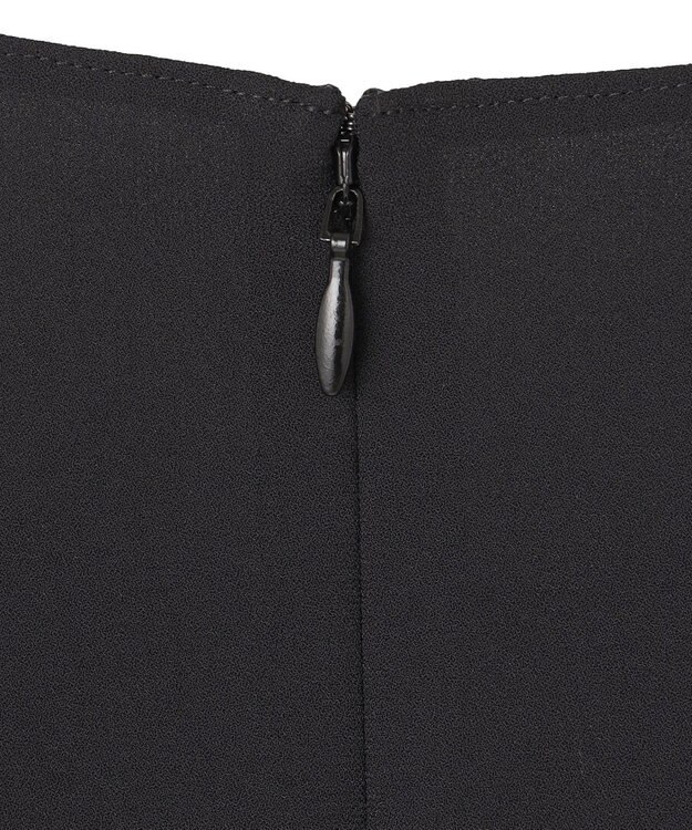 ICB L 【洗える】 ストレッチジョーゼット ブラウス ブラック系