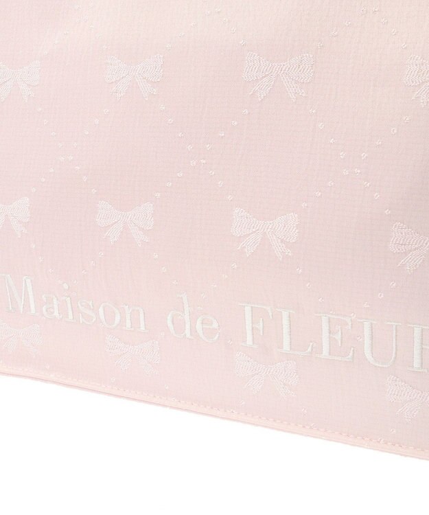 Maison de FLEUR EC限定リボン柄ジャカードスクエアトートM Pink